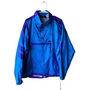 Vintage‎ RARE 80s The North Face Nylon Pullover Windbreaker - Blue / Purple - M